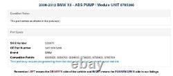 2008-2012 BMW X6 ABS PUMP / Module UNIT 6785266