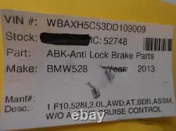 2012-16 BMW 5 Series 528i F10, Sedan 2.0L ABS Brake Pump And Module OEM AA0067