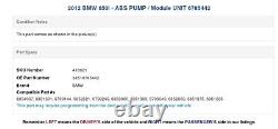2012 BMW 650I ABS PUMP / Module UNIT 6785442