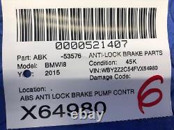 2014-2019 Bmw I8 Oem Abs Anti Lock Brake Pump Control Module 6858484