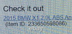2015 BMW X1 2.0L ABS Anti Lock Brake Pump Module Assembly 0 265 239 286