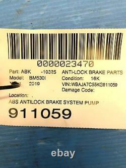 2018-2020 Bmw 530ix G30 Oem Abs Antilock Brake System Pump Module 34511543552